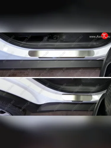 Накладки на пороги, ТСС Тюнинг (лист шлифованный) Hyundai Creta GS рестайлинг (2019-2021)