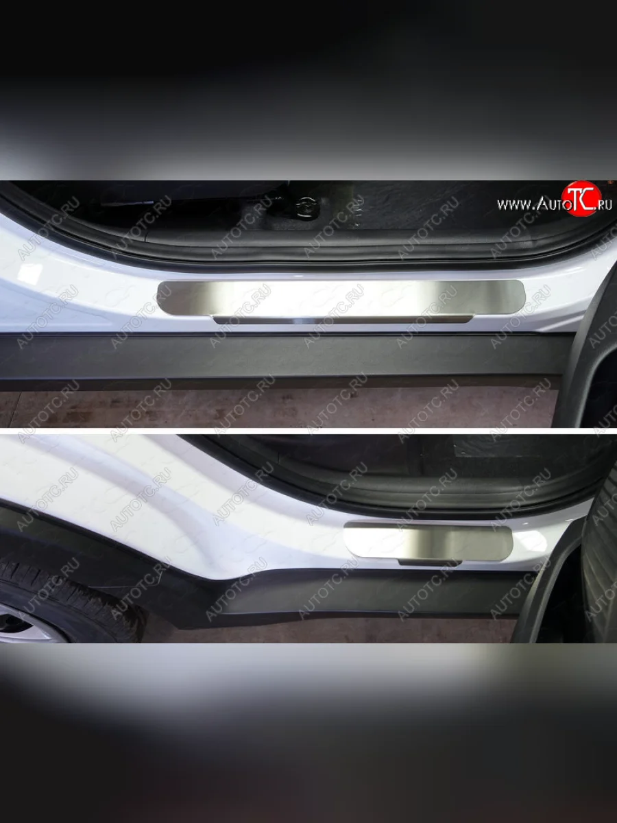 Накладки на пороги, ТСС Тюнинг Hyundai Creta GS дорестайлинг (2015-2019) (лист шлифованный)  в Самаре Самарской области