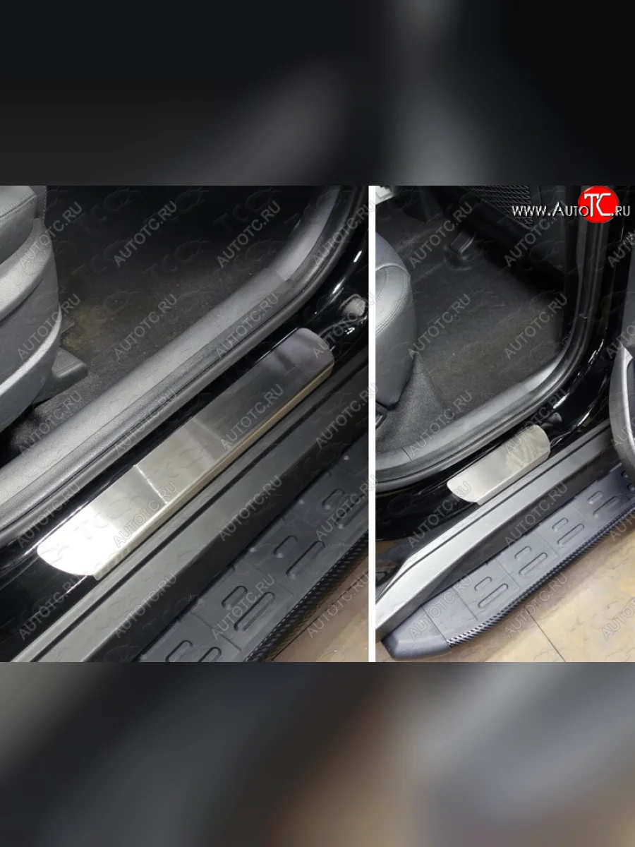 Накладки на пороги, ТСС Тюнинг Hyundai Tucson TL дорестайлинг (2015-2018) (лист шлифованный)  в Перми Пермском крае
