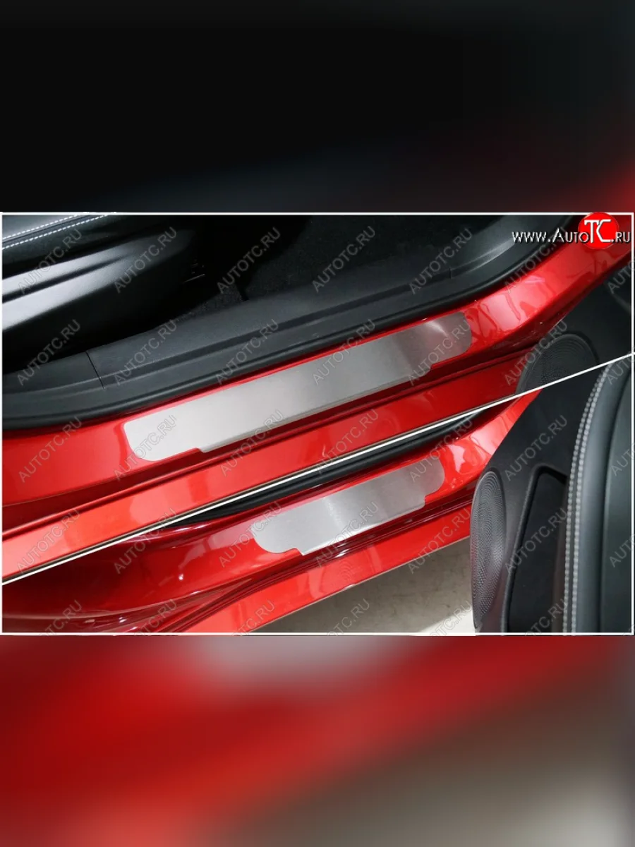 Накладки на пороги, ТСС Тюнинг Isuzu D-Max RG DoubleCab (2020-2023) (лист шлифованный)  с доставкой в г. Керчь