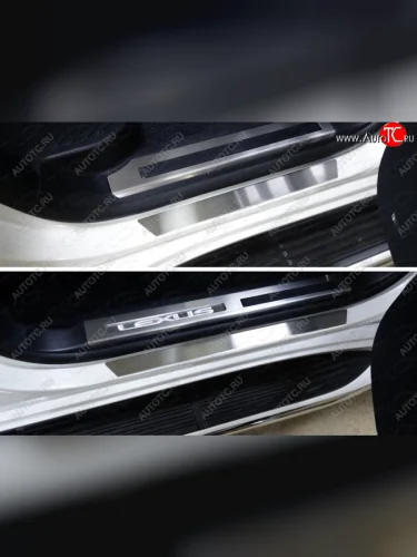 Накладки на пороги, ТСС Тюнинг (лист шлифованный)) Lexus LX570 J200 2-ой рестайлинг (2015-2022)