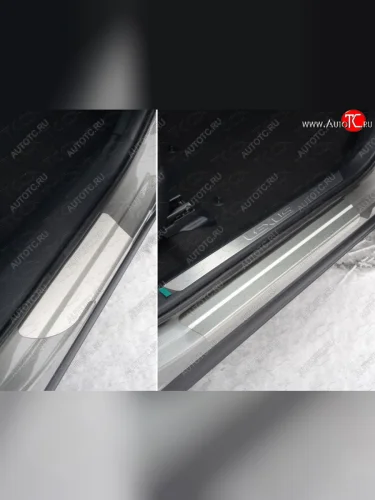 Накладки на пороги, ТСС Тюнинг (лист шлифованный 1мм) Lexus NX300h Z10 дорестайлинг (2014-2017)