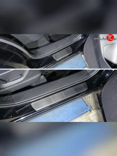 Накладки на пороги, ТСС Тюнинг (лист шлифованный 1мм) Mazda CX-5 KE рестайлинг (2015-2017)