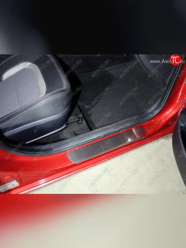  Накладки на пороги, ТСС Тюнинг (лист шлифованный) KIA Ceed 2 JD дорестайлинг универсал (2012-2016)