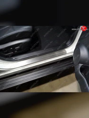  Накладки на пороги, ТСС Тюнинг (лист шлифованный) Nissan Qashqai 2 J11 рестайлинг (2017-2022)