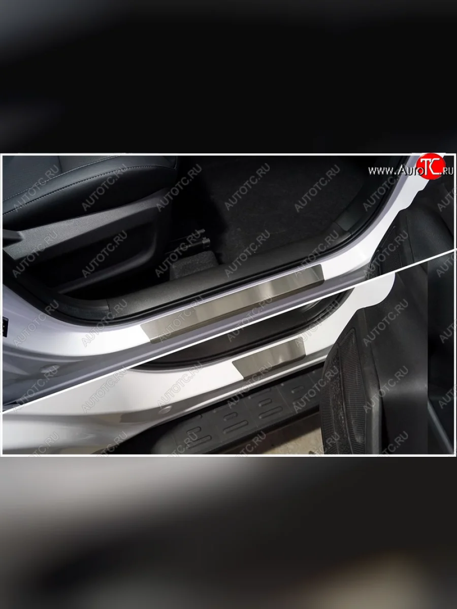 Накладки на пороги, ТСС Тюнинг Chery Tiggo 4 Pro (2021-2025) (лист шлифованный)  в Самаре Самарской области
