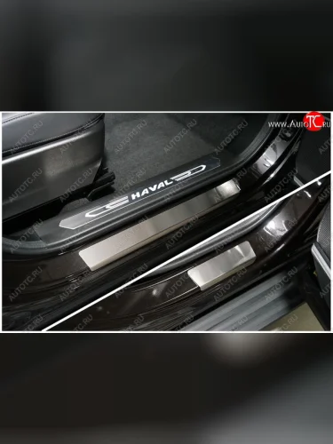 Накладки на пороги, ТСС Тюнинг (лист шлифованный) Haval F7 рестайлинг (2022-2024)