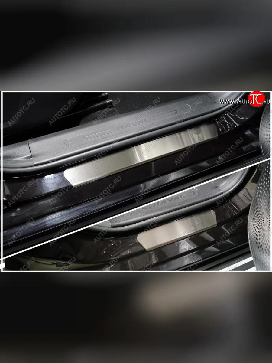 Накладки на пороги, ТСС Тюнинг Haval Jolion рестайлинг (2024-2025) (лист шлифованный)  в Самаре Самарской области