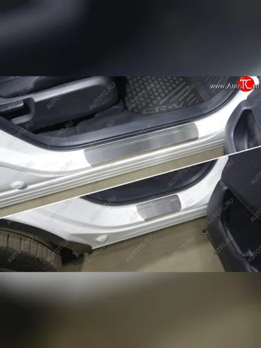 Накладки на пороги, ТСС Тюнинг (лист шлифованный) Honda CR-V RW,RT дорестайлинг (2016-2020)