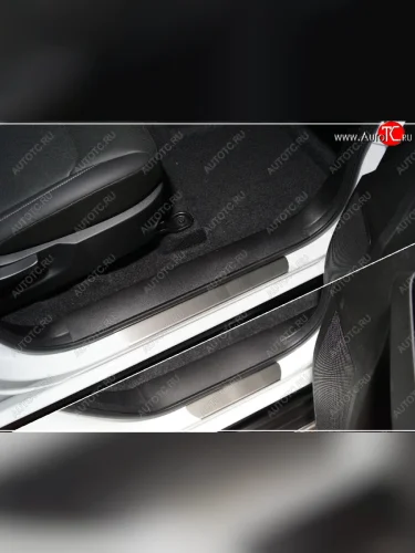 Накладки на пороги, ТСС Тюнинг (лист шлифованный) Isuzu D-Max RG DoubleCab (2020-2023)