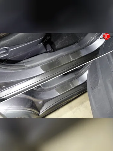 Накладки на пороги, ТСС Тюнинг (лист шлифованный) Mitsubishi ASX 2-ой рестайлинг (2017-2020)