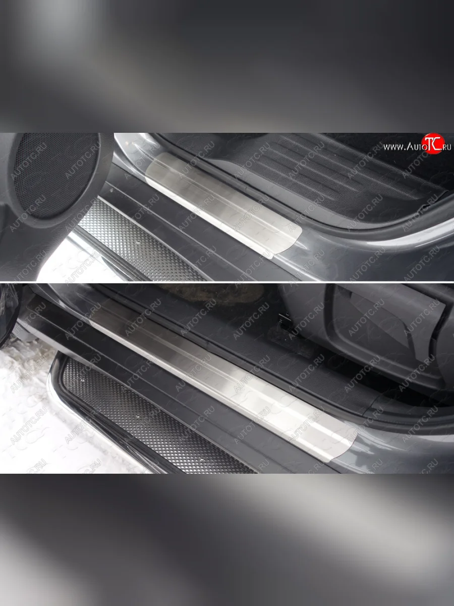 Накладки на пороги, ТСС Тюнинг Nissan X-trail 3 T32 дорестайлинг (2013-2018) (лист шлифованный)  в Перми Пермском крае