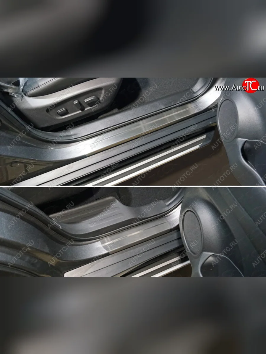 Накладки на пороги, ТСС Тюнинг Nissan X-trail 3 T32 рестайлинг (2017-2022) (лист шлифованный)  в Самаре Самарской области