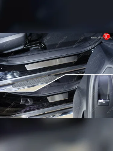 Накладки на пороги, ТСС Тюнинг (лист шлифованный) Subaru XV GT/G24 дорестайлинг (2017-2021)