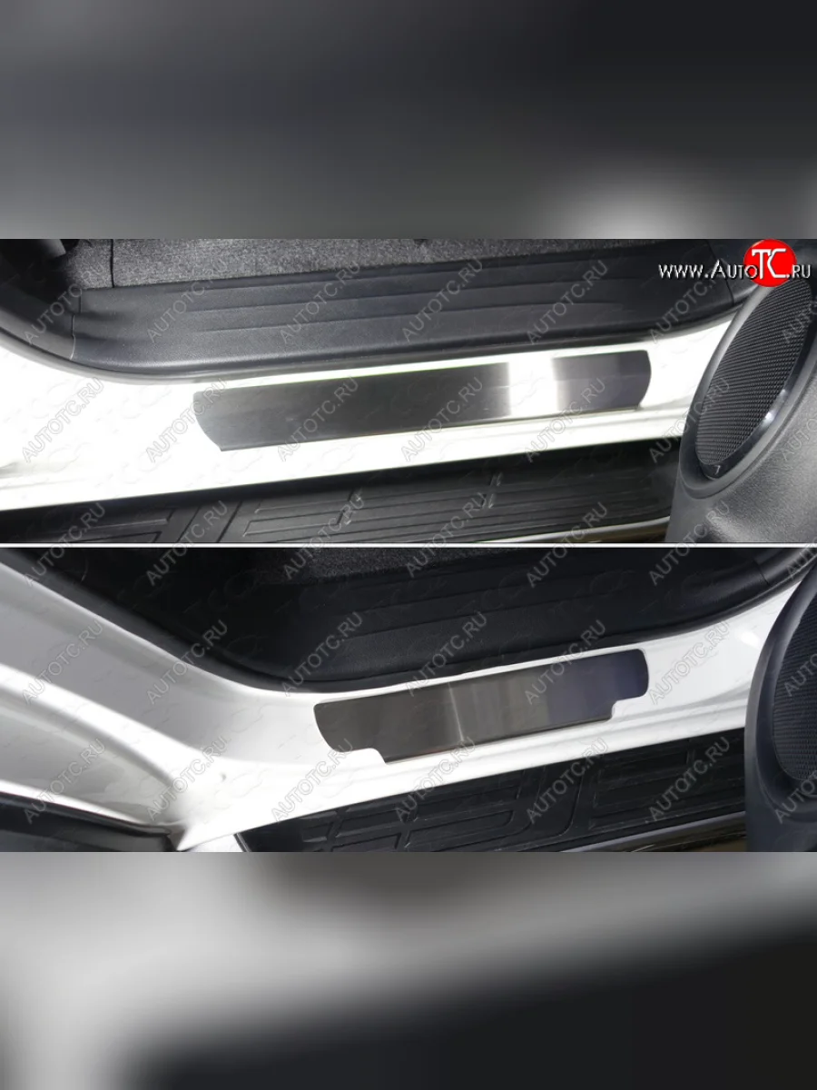 Накладки на пороги, ТСС Тюнинг Toyota Fortuner AN160 дорестайлинг (2015-2020) (лист шлифованный)  в Самаре Самарской области