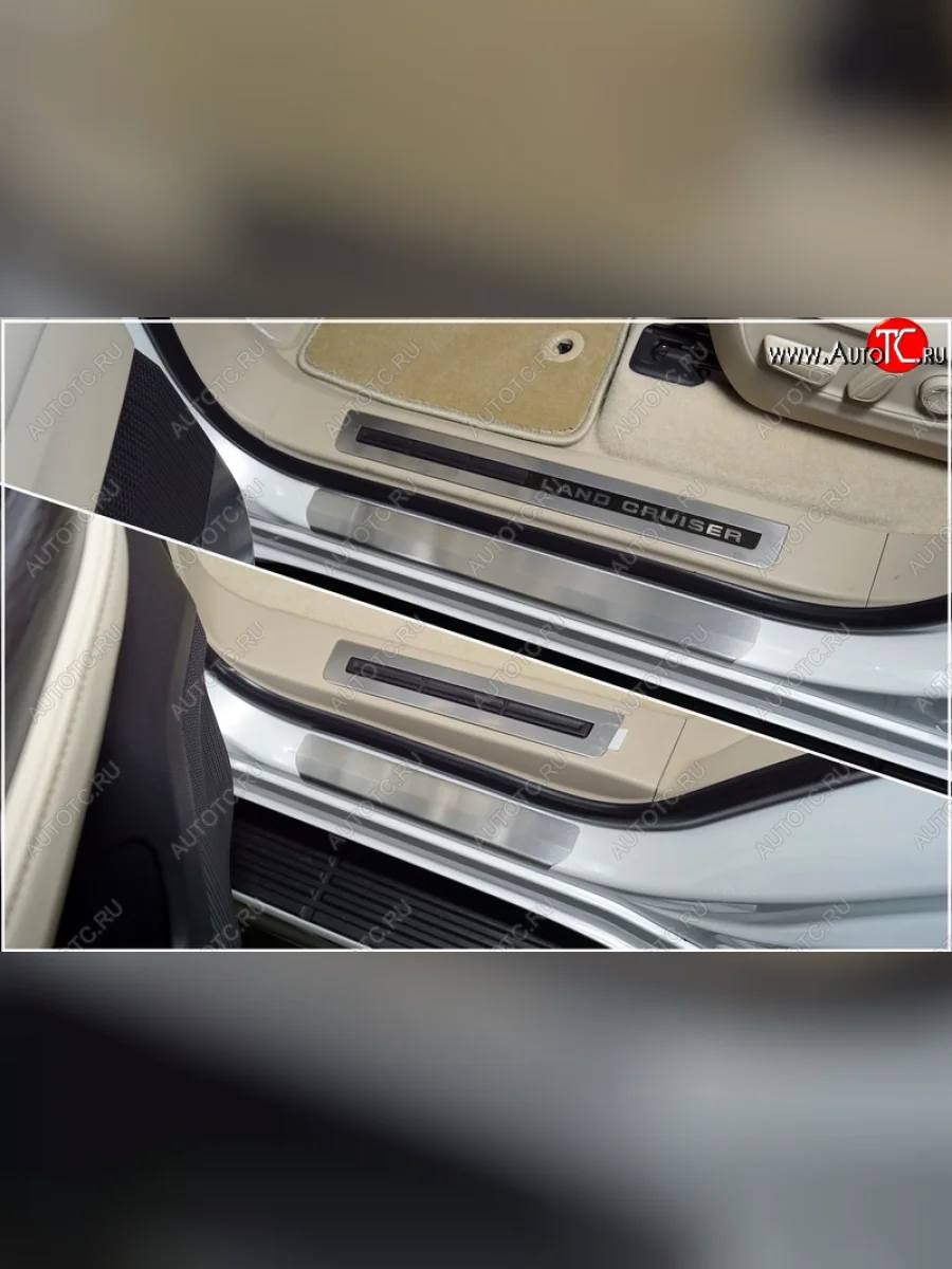 Накладки на пороги, ТСС Тюнинг Toyota Land Cruiser J300 дорестайлинг (2021-2025) (лист шлифованный)  в Воронеже Воронежской области