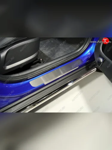 Накладки на пороги, ТСС Тюнинг (лист шлифованный) KIA Seltos SP2 дорестайлинг (2019-2022)