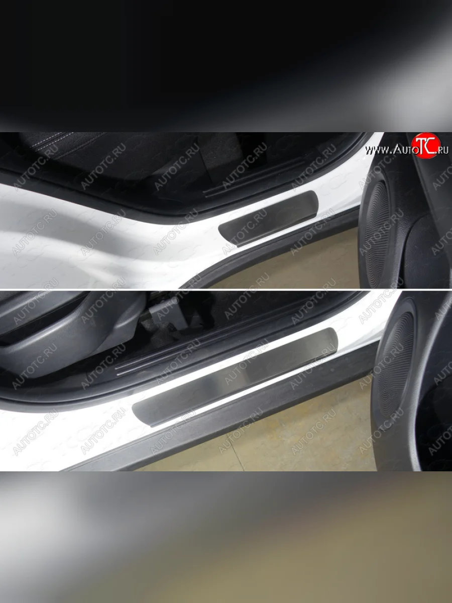 Накладки на пороги, ТСС Тюнинг KIA Soul PS рестайлинг (2017-2019) (лист шлифованный)  в Керчи Республика Крым