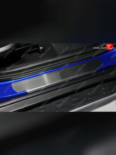 Накладки на пороги, ТСС Тюнинг (лист шлифованный) KIA Soul SK3 (2018-2022)