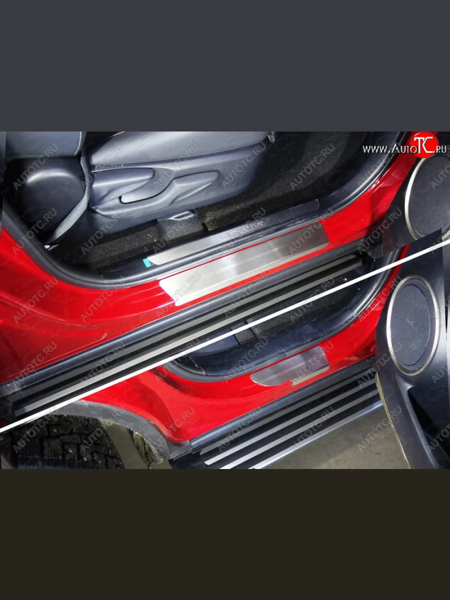 Накладки на пороги, ТСС Тюнинг Lexus NX200 Z10 рестайлинг (2017-2021) (лист шлифованный)  в Самаре Самарской области