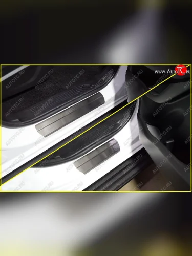 Накладки на пороги, ТСС Тюнинг (лист шлифованный) Great Wall Poer KingKong пикап (2021-2025)