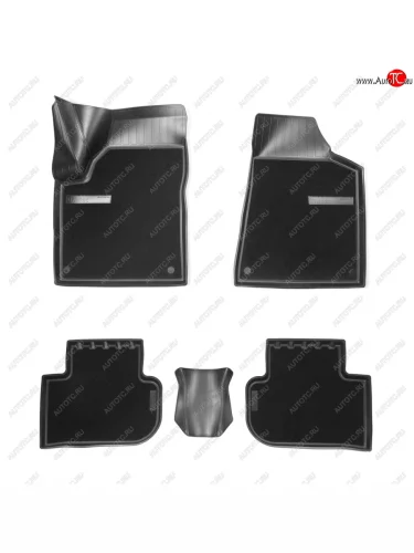 Коврики салонные комбинированные 3D (черный) FAW Bestune T77 дорестайлинг (2018-2022)