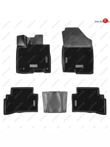 Коврики салонные комбинированные 3D Norplast (черный) Hyundai Tucson NX4 (2020-2022)