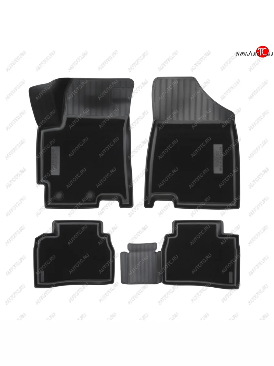 Коврики салонные комбинированные Norplast Москвич 6 лифтбэк (2023-2025) (черный)  в Самаре Самарской области