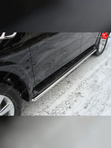 Защита порогов алюминий 42,4 мм, ТСС Тюнинг INFINITI QX80 Z62 1-ый рестайлинг (2014-2018)