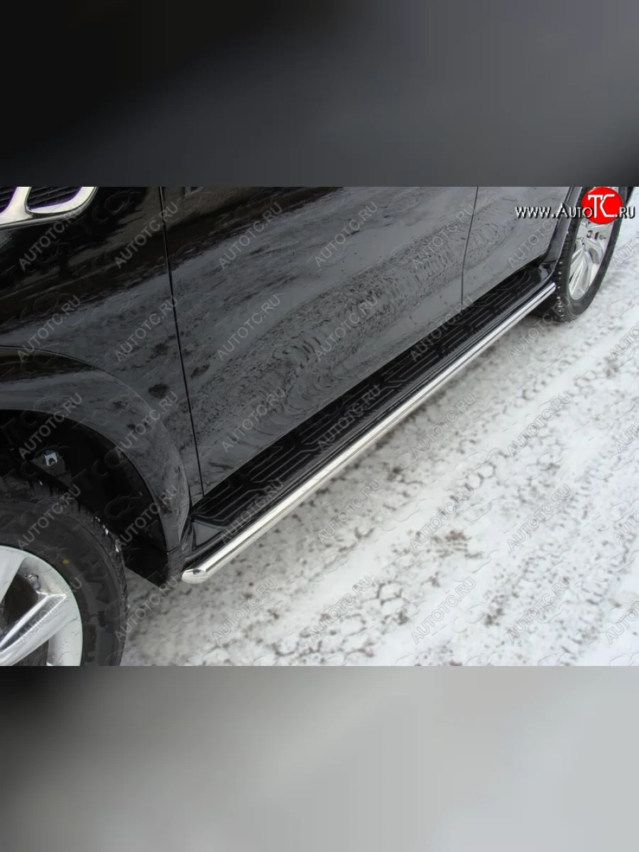 Защита порогов алюминий 42,4 мм, ТСС Тюнинг INFINITI QX80 Z62 1-ый рестайлинг (2014-2018)  с доставкой в г. Керчь