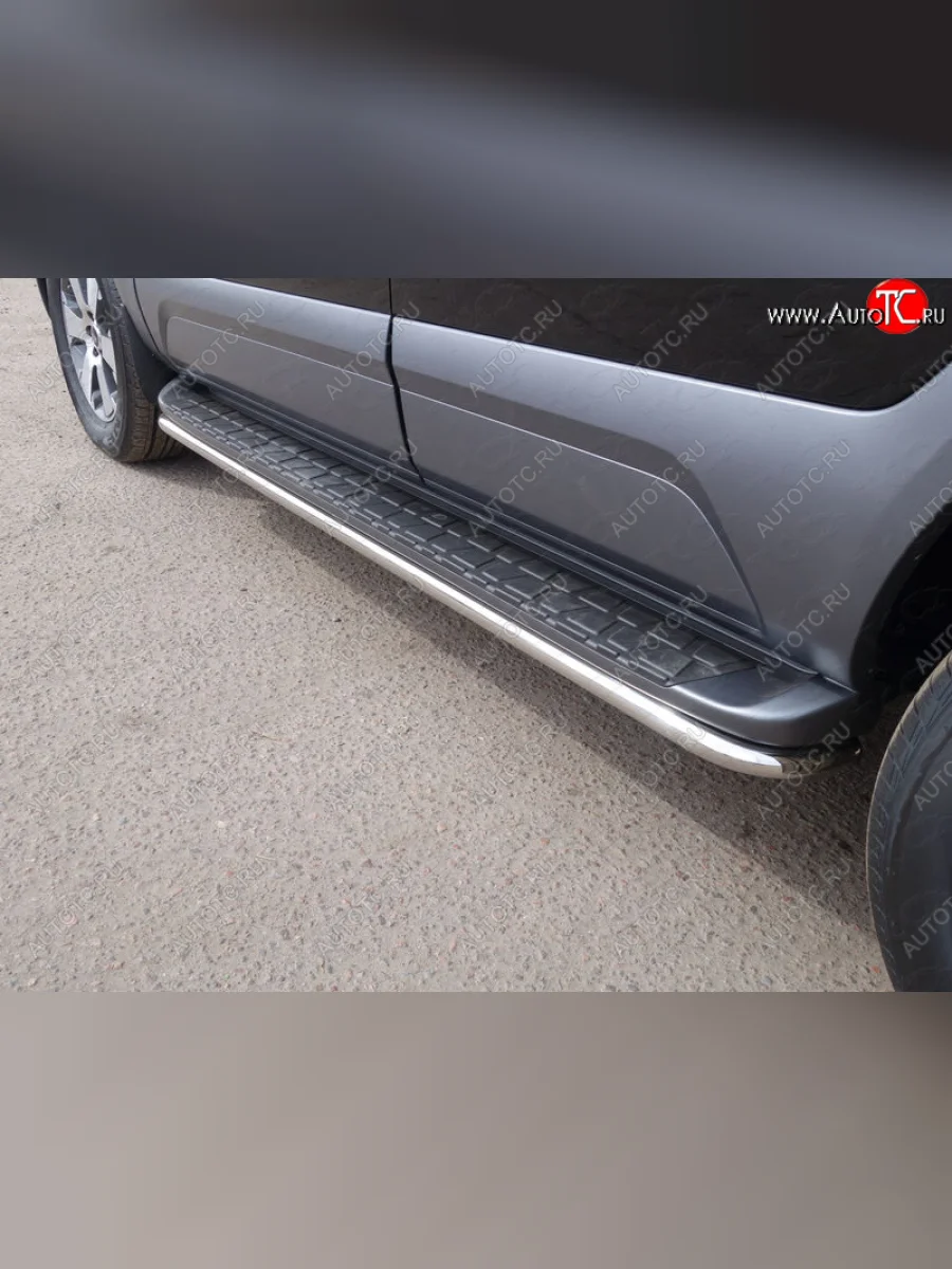 Защита порогов алюминий 42,4 мм, ТСС Тюнинг KIA Mohave HM рестайлинг (2017-2020)  в Перми Пермском крае