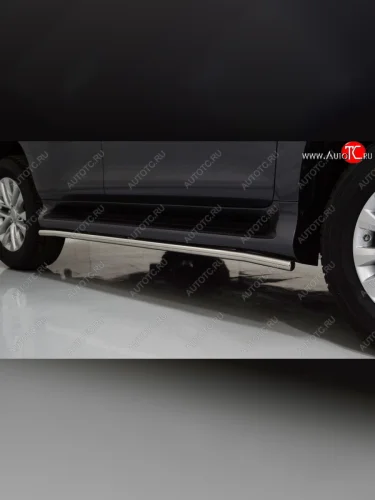 Защита порогов алюминий 42,4 мм, ТСС Тюнинг Lexus GX460  J150 (2019-2022) 2-ой рестайлинг