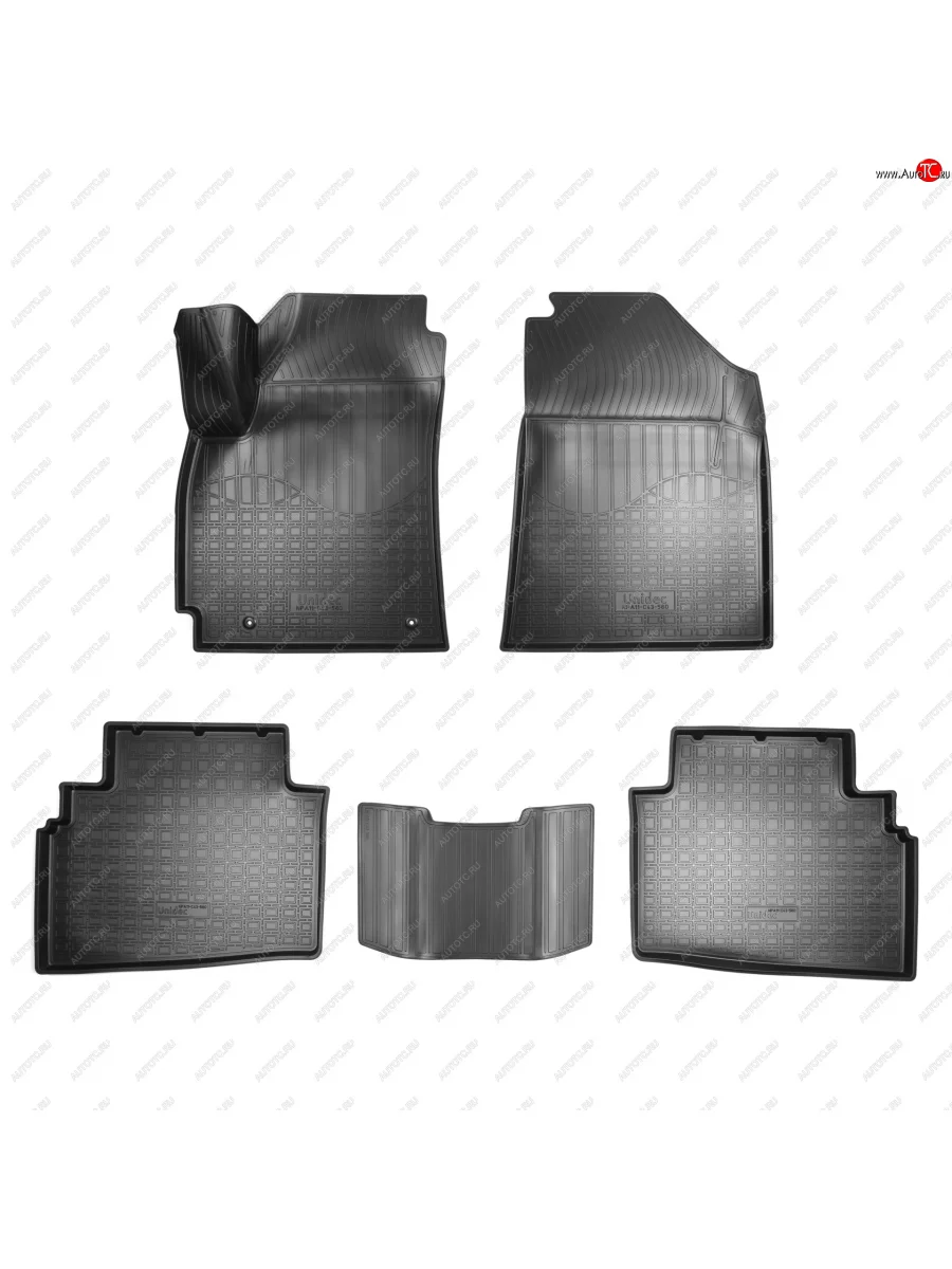 Коврики салонные литьевые 3D Norplast KIA Seltos SP2 дорестайлинг (2019-2022) (черный)  с доставкой в г. Пермь