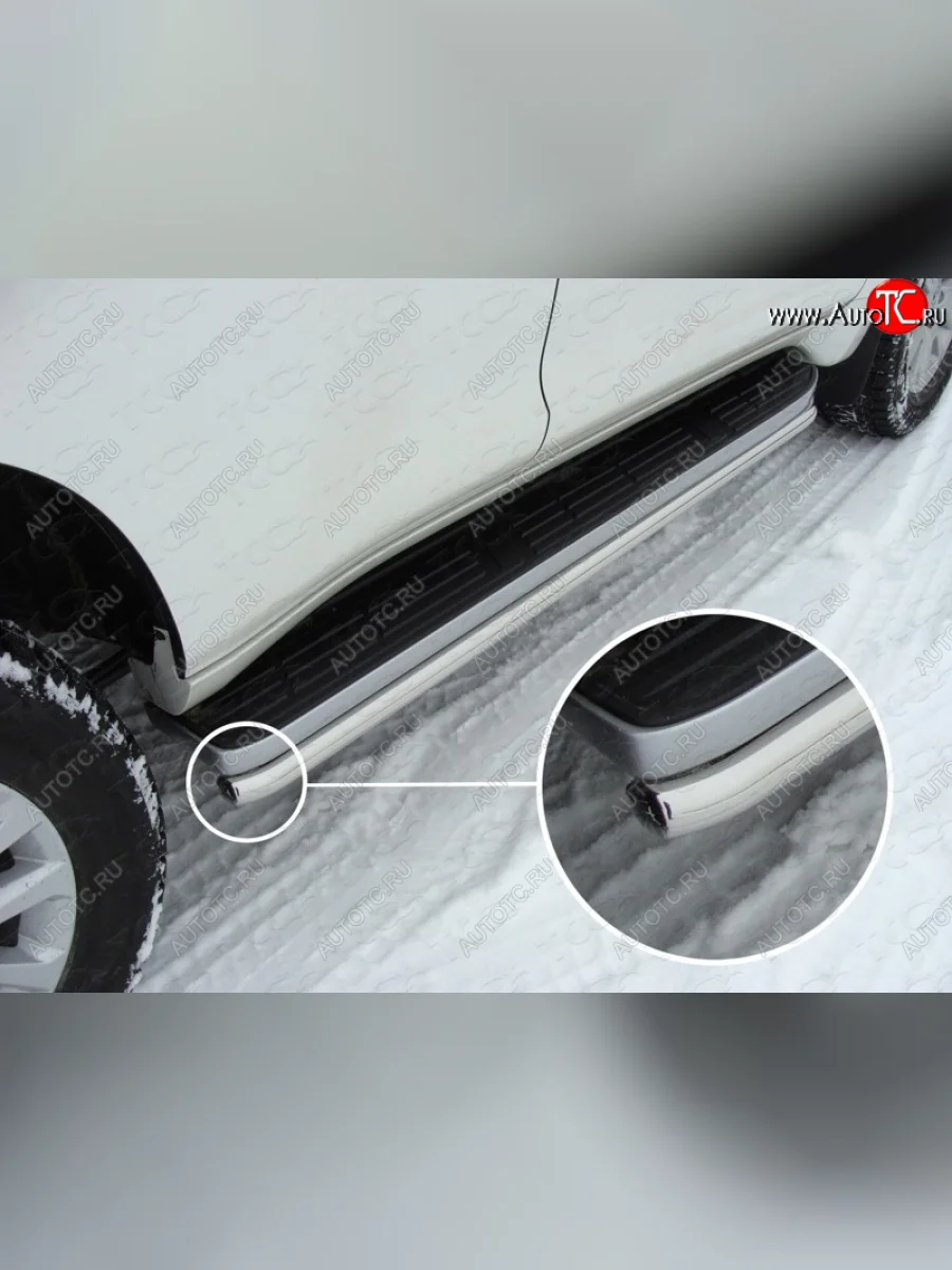 Защита порогов алюминий 42,4 мм, ТСС Тюнинг Toyota Land Cruiser Prado J150 1-ый рестайлинг (2013-2017)  в Перми Пермском крае