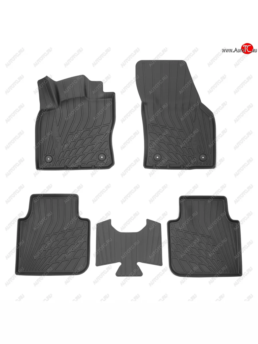 Коврики салонные литьевые 3D Norplast Skoda Kodiaq 1 NS7 дорестайлинг (2017-2021) (черный)  в Керчи Республика Крым