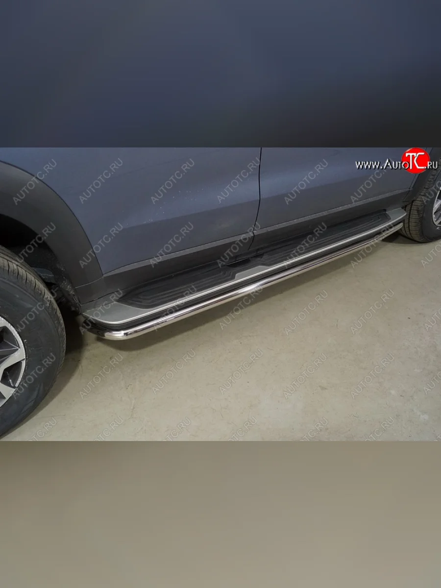 Защита порогов алюминий 42,4 мм, ТСС Тюнинг Haval Dargo (2022-2025)  в Перми Пермском крае