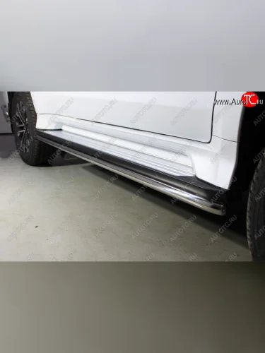 Защита порогов алюминий 42,4 мм, ТСС Тюнинг (42,4 мм) Mitsubishi Pajero Sport QF рестайлинг (2019-2022)