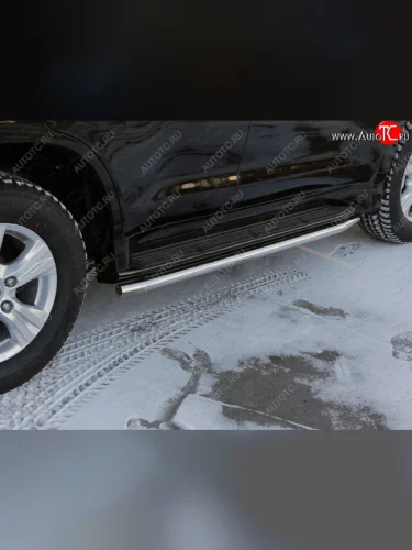 Защита порогов алюминий 50,8 мм, ТСС Тюнинг Lexus LX570 J200 дорестайлинг (2007-2012)
