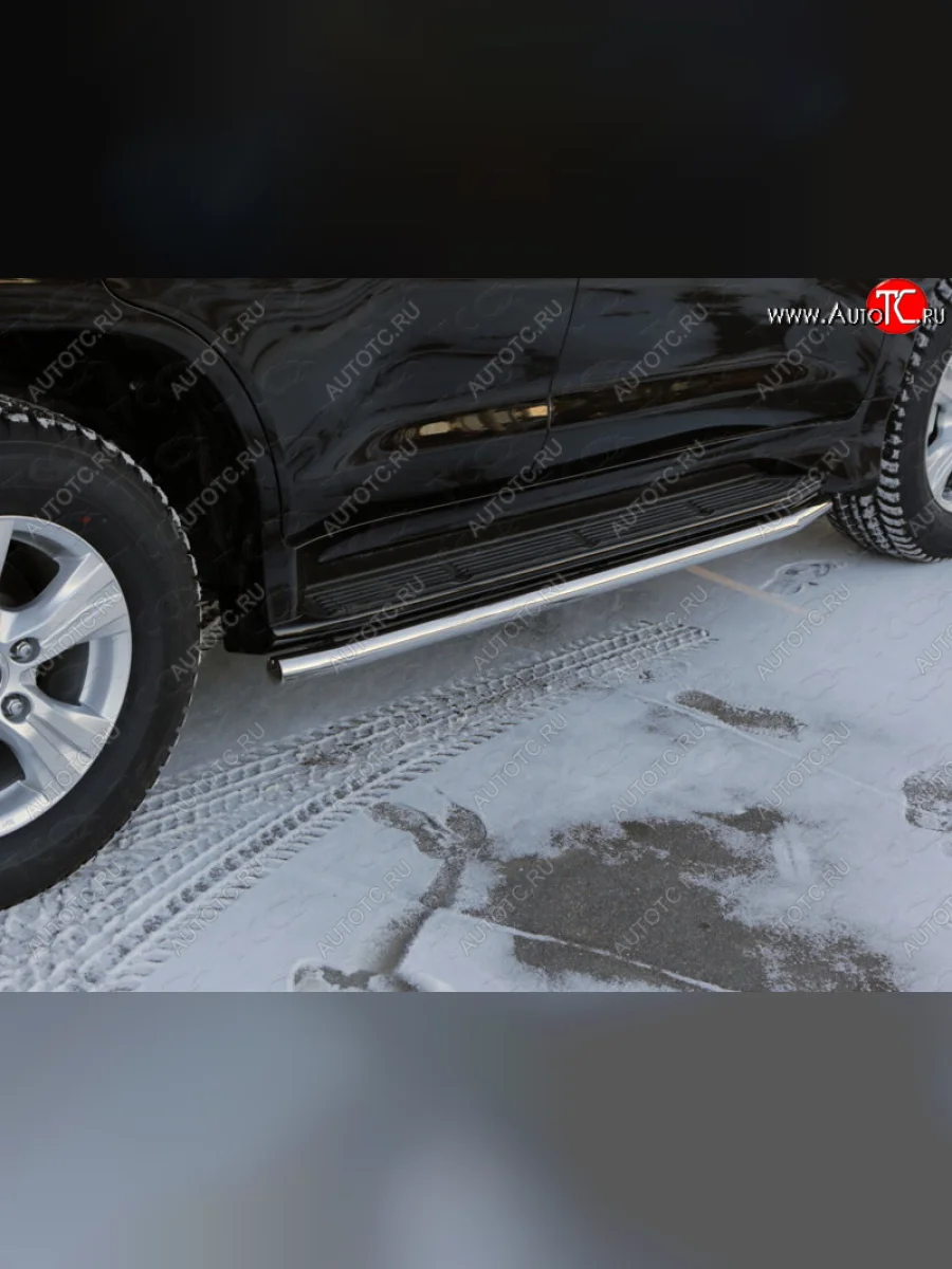 Защита порогов алюминий 50,8 мм, ТСС Тюнинг Lexus LX570 J200 дорестайлинг (2007-2012)  с доставкой в г. Керчь