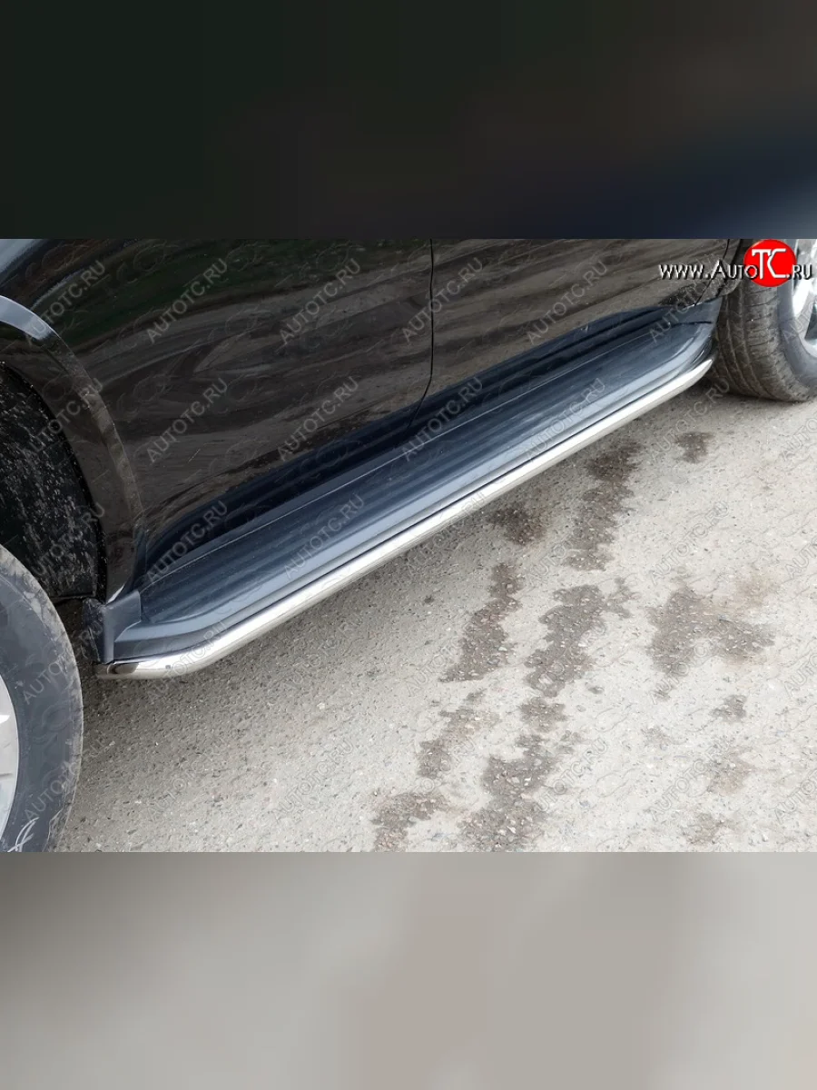 Защита порогов алюминий 50,8 мм, ТСС Тюнинг Chevrolet Tahoe K2UC (2014-2021)  в Перми Пермском крае