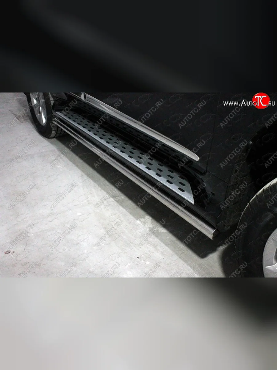 Защита порогов алюминий 50,8 мм, ТСС Тюнинг Haval H9 1-ый рестайлинг (2017-2019)  в Керчи Республика Крым