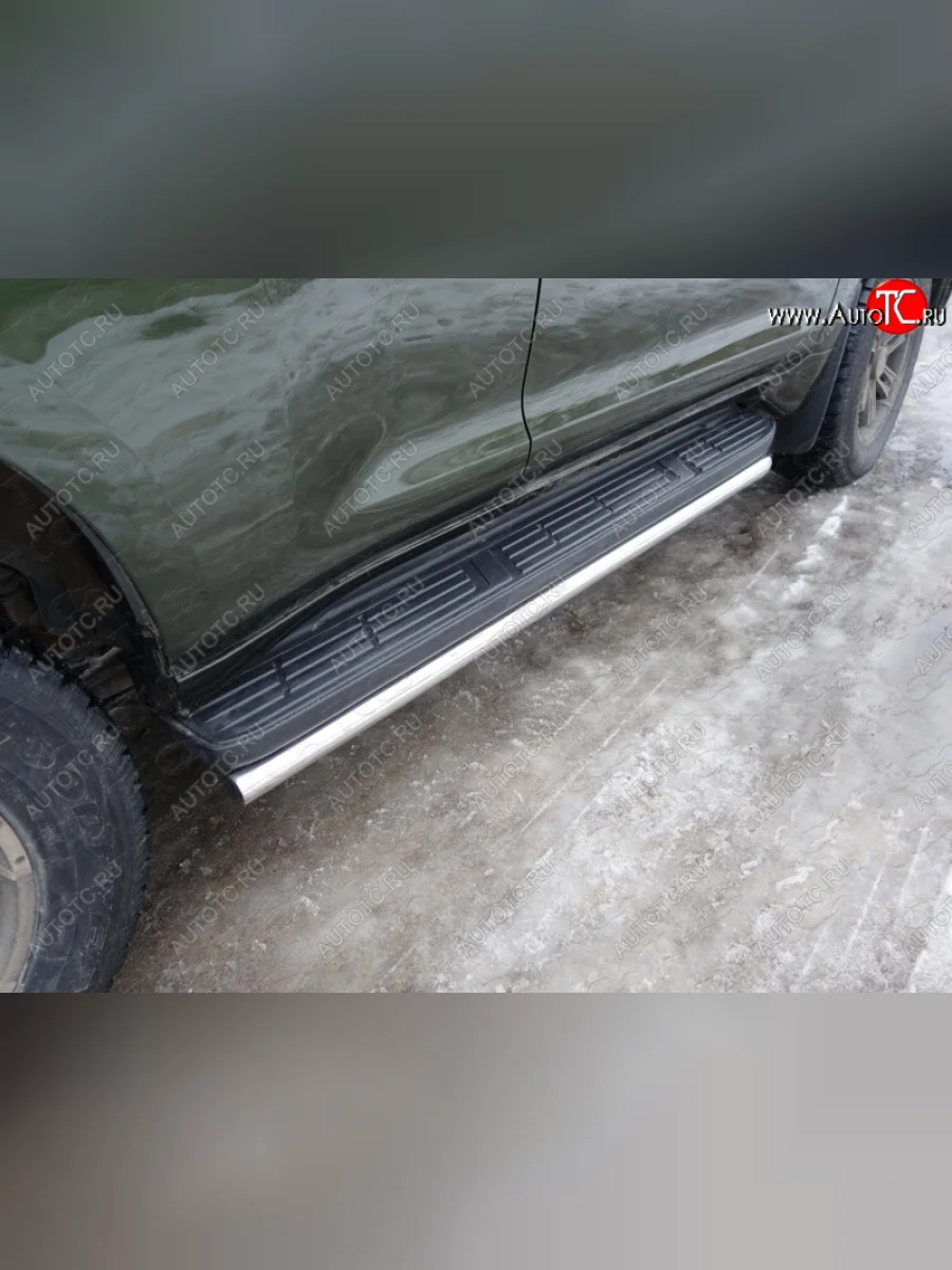 Защита порогов алюминий 50,8 мм, ТСС Тюнинг Toyota Land Cruiser Prado J150 1-ый рестайлинг (2013-2017)  в Перми Пермском крае
