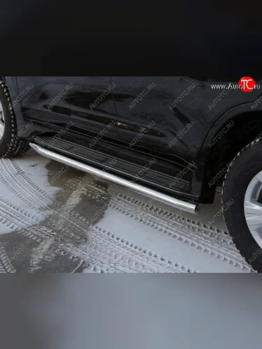 Защита порогов алюминий 60,3 мм, ТСС Тюнинг Lexus LX570 J200 1-ый рестайлинг (2012-2015)