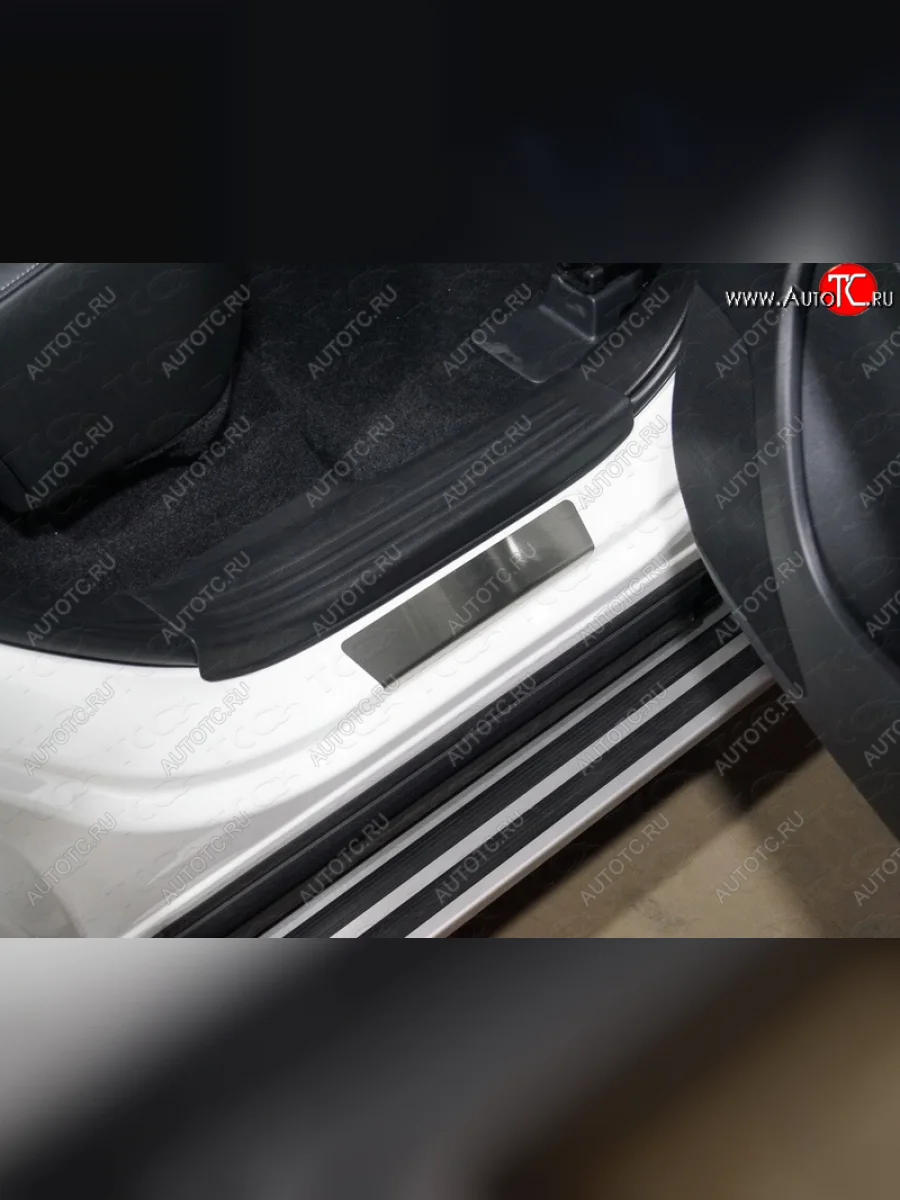 Накладки на задние пороги, ТСС Тюнинг INFINITI Qx50 J55 (2017-2022) (лист шлифованный)  в Керчи Республика Крым