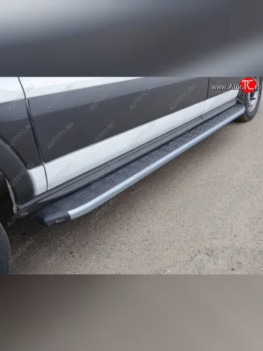 Порог алюминиевый с пластиковой накладкой, ТСС Тюнинг Ford Transit Connect (2013-2018)