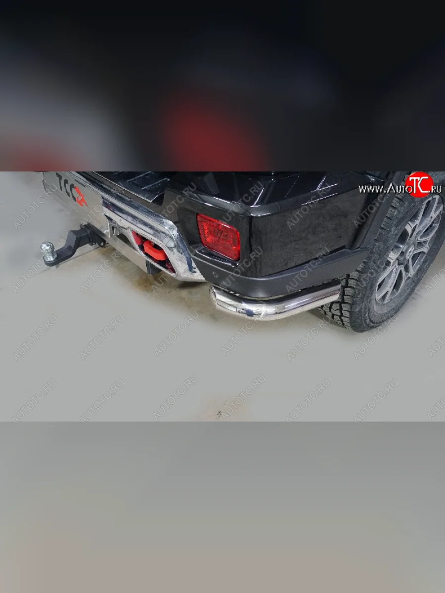 Защита задняя (уголки, нержавейка 60,3 мм) ТСС Тюнинг BAIC BJ40 (2022-2025)  в Самаре Самарской области