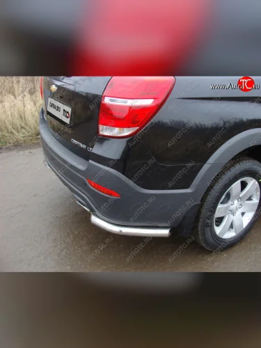 Защита задняя (уголки, нержавейка 60,3 мм) ТСС Тюнинг Chevrolet Captiva (2013-2016) 2-ой рестайлинг