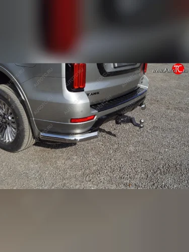 Защита задняя (уголки, нержавейка 76,1 мм) ТСС Тюнинг Tank 500 (2021-2025)