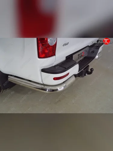 Защита задняя (уголки, нержавейка 76,1 мм) ТСС Тюнинг JAC T6 (2018-2024) пикап