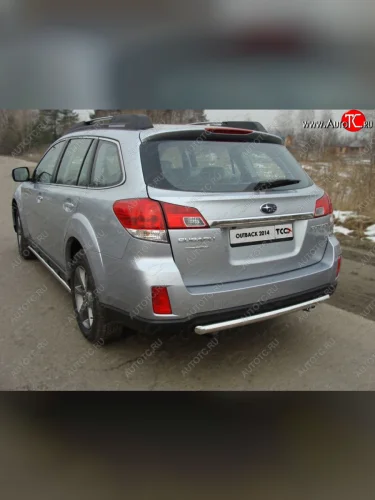 Защита задняя (центральная нержавейка 50,8 мм) ТСС Тюнинг Subaru Outback  BR, (2012-2015) B14)  рестайлинг универсал